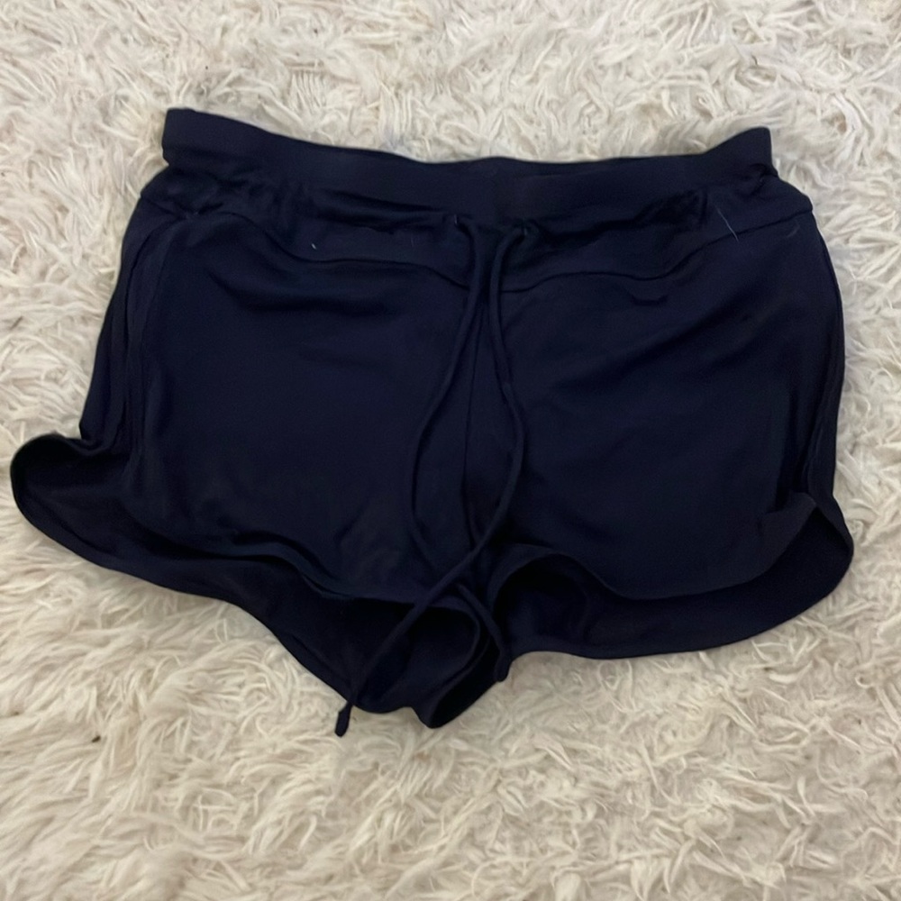 Athleta XXS Navy Blue Athletic Shorts Elastic Waistband